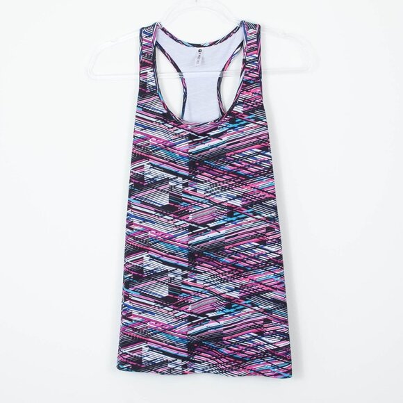 Fabletics Abstract Mesh Back Athletic Tank Top Womens Size Small - Picture 2 of 7